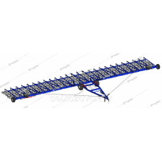 Борона зубовая секционная гидрофицированная двухрядная